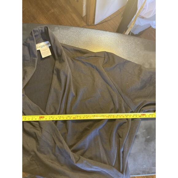 Women's Travel Stretchy Black Dress Size 2XL Wrap Style No Wrinkles LBD Classic - Picture 6 of 9